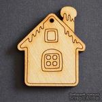 Деревянная фигурка WOOD-102 - Домик под снегом, 1 штука - ScrapUA.com