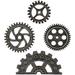 Набор металлических украшений Tim Holtz - Idea-Ology Metal Industrial Gears, 4 штуки, шестеренки - ScrapUA.com