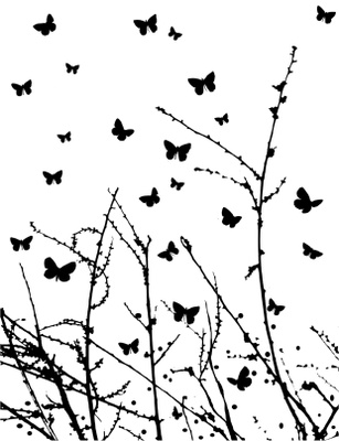 Резиновый штамп от Memory Box - Butterfly Breeze