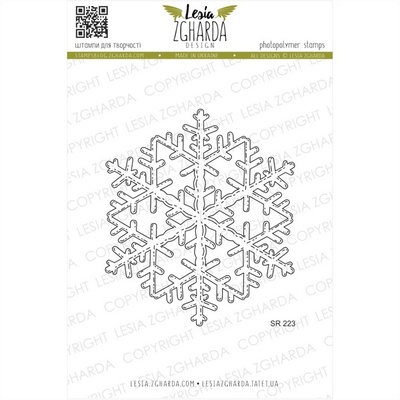 Акриловий штамп Lesia Zgharda SR223 Ice snowflake, розмір 7.8 см