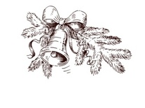 Акриловый штамп Christmas Stamp SR041 Ветка ели, размер 4,9 * 3,2 см