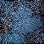 Аркуш одностороннього паперу з фольгуванням Silver Poinsettia Night garden, ТМ Fabrika Decoru
