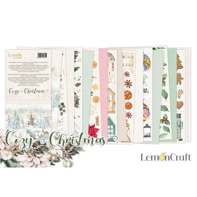 Набiр паперу для скрапбукiнгу Lemoncraft - Cozy Cozy Christmas, 15.2.5см, елементи для вирізання