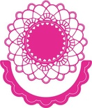 Ножі для вирубки від Cheery Lynn Designs - Felicity Doily w/ Angel Wing - DL239