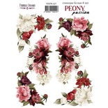 Набір наліпок (стікерів) 6 шт. Peony passion 221, ТМ Фабрика Декору