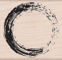 Резиновый штамп Hero Arts - Painted Circle, на деревянном блоке
