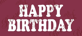 Чіпборд від Вензелик - Напис "Happy birthday", розмір: 152x370 мм