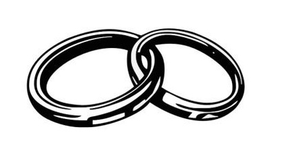 Акриловый штамп Wedding Stamp VE002 Свадебные кольца, размер 5 * 2,4 см