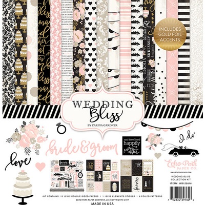 Набор бумаги от Echo Park - Wedding Bliss, 30х30 см
