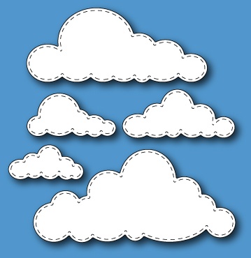 Ножі від Memory Box - Stitched Clouds craft Dies