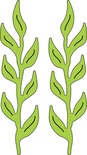 Ніж для вирубки Iris Leaves від Cheery Lynn Designs, 2 шт