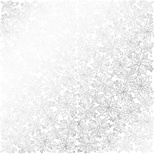 Аркуш одностороннього паперу з фольгуванням Silver Poinsettia White, ТМ Fabrika Decoru