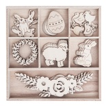 Деревʼяні елементи dpCraft - Easter 2, 35шт.