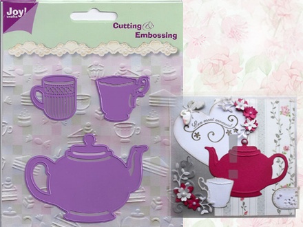 Набір ножів Joy! Crafts Dies- Tea Pot and Mugs - Чайник і чашк