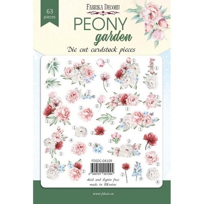Набір висічок для скрапбукінгу, колекція Peony garden, ТМ Фабрика Декору