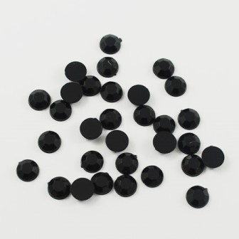 Акрилові половинки кристалів Black, 4x1~2м, колір чорний, 20шт.
