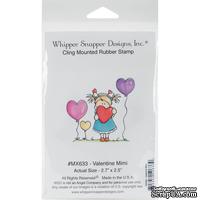Резиновый штамп от Whipper Snapper Designs - Девочка с сердечком и воздушными шариками, размер упаковки: 10х15 см