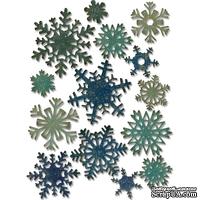 Ножи Снежинки от Sizzix Thinlits Dies By Tim Holtz - Mini Paper Snowflakes 14/Pk - 14 шт. - ScrapUA.com