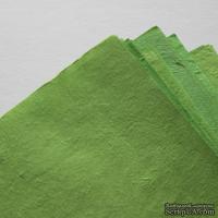 Тутовая бумага ручной работы, цвет ярко-зеленый, формат А4