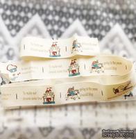 Лента от Thailand -  Lovely Girl Ridding Horse Print Cotton Ribbon Label String, 1 метр - ScrapUA.com