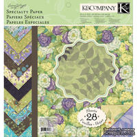 Набор бумаги от K and Company - "Яркий мир растений", размер: 31х31 см