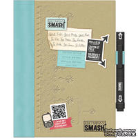 Книга для записей от K&Company - Retro Blue SMASH Folio, размер: 19,7х26,1 см.