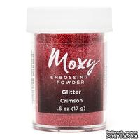 Пудра для ембоссинга Moxy Glitter Crimson от American Crafts, 17 г