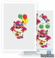Набор №39 для создания 3D-открытки от Евгения Курдибановская ТМ, Кошечка с шариками, 15х20см - ScrapUA.com