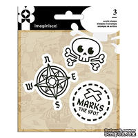 Набор штампов от  Imaginisce - Pirate, пираты, размеры упаковки 9,5 х 13,3 см