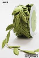 Лента Jumbo Leaves - Olive, цвет оливковый, 90 см (дина листика 35мм)