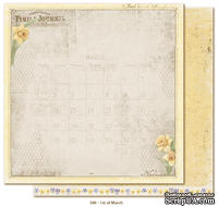 Двусторонний лист скрапбумаги от Maja Design - Vintage Spring Basics - 1st of March