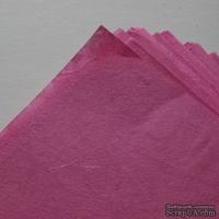 Тутовая бумага ручной работы, цвет фуксия, формат А4