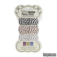 Набор шнурочков от We R Memory Keepers -Sew Easy Fancy Floss Bakers Twine - Neutrals, 3 шт.