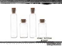Cтеклянные бутылочки от 7 Gypsies, 4 шт. 12x45мм  и 22x50 мм