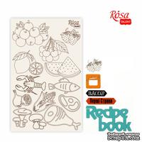Чипборд для скрапбукинга от ROSA TALENT - Recipe book 4, белый картон, 12,6х20 см