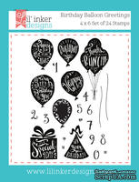 Штампы от Lil' Inker Designs - Birthday Balloon Greetings Stamps