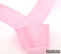 Атласная лента розовая, ширина 70,7 мм, длина 90 см - ScrapUA.com