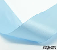 Атласная лента Skyblue, цвет голубой, ширина 40 мм, длина 90 см