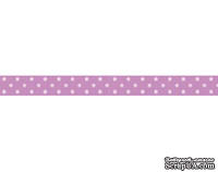 Лента в горошек BoBunny - Violet Double Dot, ширина 1 см, длина 90 см