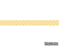 Лента в горошек BoBunny - Mellow Yellow Double Dot, ширина 1 см, длина 90 см