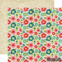 Лист двусторонней бумаги от Echo Park - Floral, 30x30 см