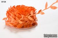 Лента LEAVES, цвет ORANGE, 90см  (дина листика 12 мм)