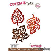 Лезвие CottageCutz - Filigree Fall Leaves, набор из 3 штук, 10х15 см