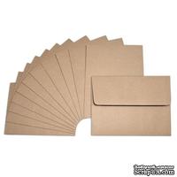 Набор конвертов из крафт-бумаги  Canvas Corp Kraft A2, размер 11х14,5 см, 12 штук