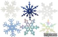 Снежинки из пластика Creative Impressions -  Large Shimmer Snowflakes, 50 штук