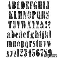 Набор резиновых штампов Stampers Anonymous - Tim Holtz - Большой алфавит - Worn Text