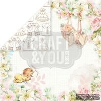 Лист скрапбумаги от Craft and You Design - Hello Baby, 30х30 см, CP-HB01
