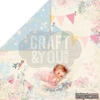 Лист скрапбумаги от Craft and You Design - Hello Baby, 30х30 см, CP-HB02