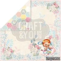 Лист скрапбумаги от Craft and You Design - Hello Baby, 30х30 см, CP-HB04