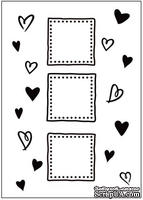 Папка для тиснения Crafts Too Embossing Folder - Hearts/Frames